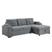 Acme Furniture Kabira Sectional Sofa in Gray Fabric LV00970