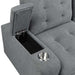 Acme Furniture Kabira Sectional Sofa in Gray Fabric LV00970