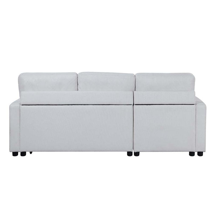 Acme Furniture Hiltons Sectional Sofa in White Fabric LV00971