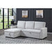Acme Furniture Hiltons Sectional Sofa in White Fabric LV00971