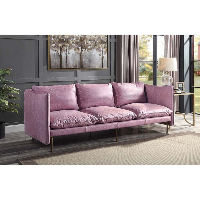 Acme Furniture Metis Sofa in Wisteria Top Grain Leather LV01018