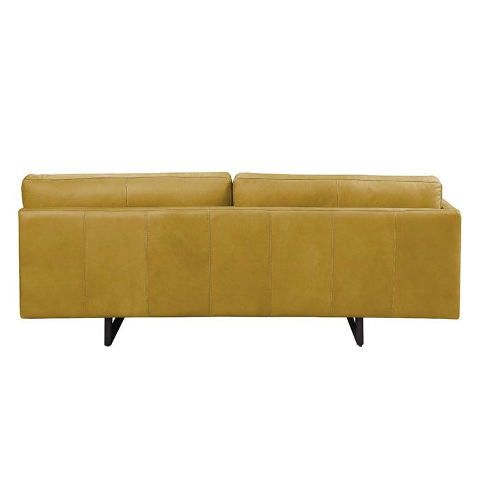 Acme Furniture Radia Sofa W/1 Pillow in Turmeric Top Grain Leather LV01022