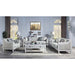 Acme Furniture Katia Sofa W/4 Pillows in Light Gray Linen & Weathered White Finish LV01049