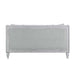 Acme Furniture Katia Loveseat W/2 Pillows in Light Gray Linen & Weathered White Finish LV01050