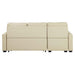 Acme Furniture Dafina Sectional Sofa W/Sleeper in Beige Fabric LV01054