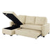 Acme Furniture Dafina Sectional Sofa W/Sleeper in Beige Fabric LV01054