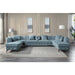 Acme Furniture Zerah Sectional Sofa - Lf Chaise in Deep Green Fabric LV01161-3