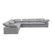 Acme Furniture Naveen Sectional Sofa W/6 Pillows in Gray Fabric LV01563