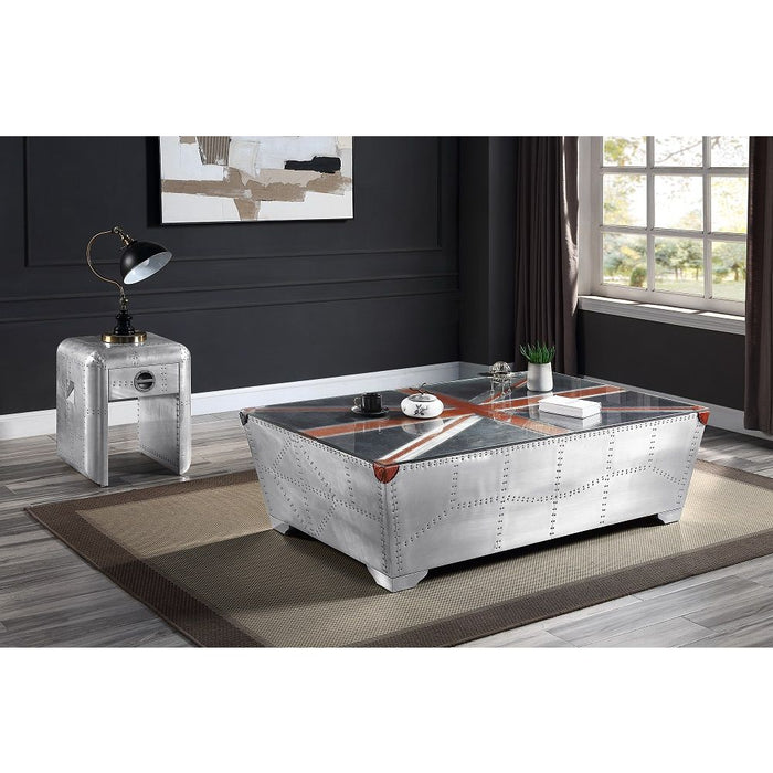 Acme Furniture Brancaster Coffee Table in Aluminum LV01812