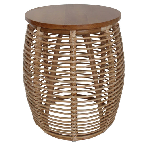 New Pacific Direct Iris Round Rattan End Table 4900017