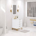 Water Creation Bristol Bristol 24 In. Single Sink Carrara White Marble Countertop Bath Vanity in Pure White
