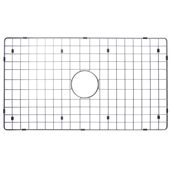 Water Creation 33 Inch X 21 Inch Zero Radius Single Bowl Stainless Steel Hand Made Apron Front Kitchen Sink With Drain, Strainer, And Bottom Grid SSSG-AS-3321A-16