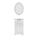 Water Creation Derby 24 Inch Pure White Single Sink Bathroom Vanity With Matching Framed Mirror And Faucet From The Derby Collection DE24CW01PW-O21BX0901