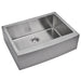 Water Creation 30 Inch X 22 Inch 15mm Corner Radius Single Bowl Stainless Steel Hand Made Apron Front Kitchen Sink With Drain and Strainer SSS-AS-3022B-16