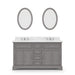 Water Creation Derby 60 Inch Cashmere Grey Double Sink Bathroom Vanity With Matching Framed Mirrors From The Derby Collection DE60CW01CG-O21000000