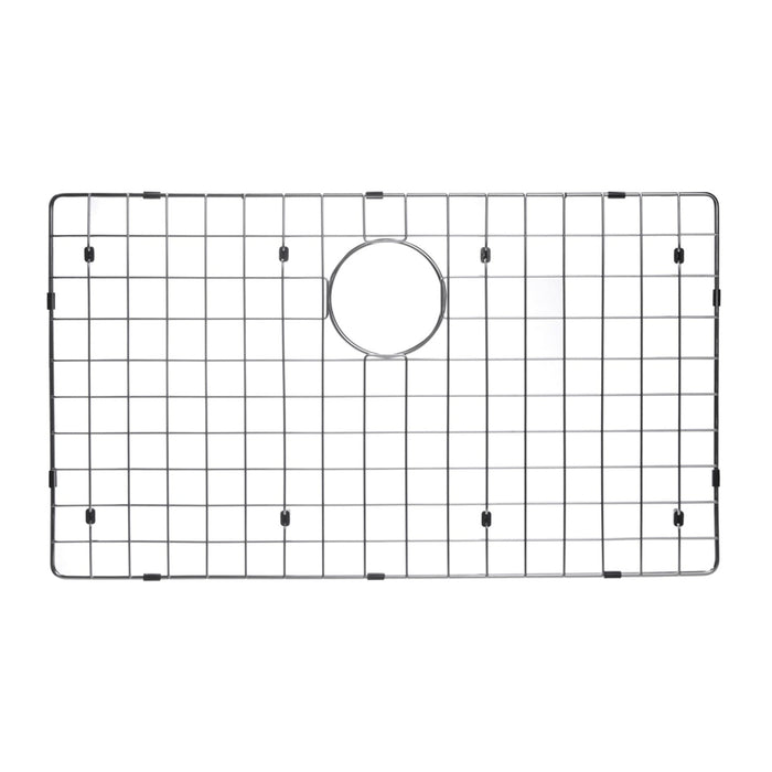Water Creation 33 Inch X 22 Inch 15mm Corner Radius Single Bowl Stainless Steel Hand Made Apron Front Kitchen Sink With Drain, Strainer, And Bottom Grid SSSG-AS-3322B-16