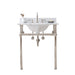 Water Creation Embassy Embassy 30 Inch Wide Single Wash Stand, P-Trap, Counter Top with Basin, and F2-0012 Faucet included in Polished Nickel PVD Finish EB30D-0512
