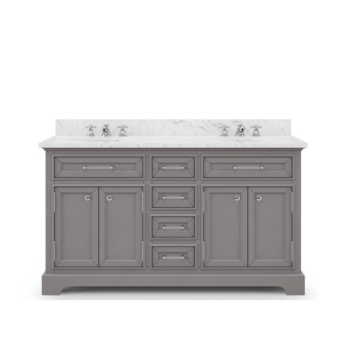 Water Creation Derby 60 Inch Cashmere Grey Double Sink Bathroom Vanity From The Derby Collection DE60CW01CG-000000000