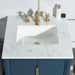 Water Creation Elizabeth Elizabeth 24-Inch Single Sink Carrara White Marble Vanity In Monarch Blue With Matching Mirror s and F2-0013-06-FX Lavatory Faucet s EL24CW06MB-R21FX1306