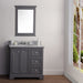 Water Creation Derby 36 Inch Wide Cashmere Grey Single Sink Carrara Marble Bathroom Vanity With Matching Mirror And Faucet s From The Derby Collection DE36CW01CG-B24BX0901