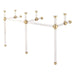 Water Creation Empire Empire 60 Inch Wide Double Wash Stand Only in Satin Gold Finish EP60A-0600