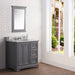 Water Creation Derby 36 Inch Wide Cashmere Grey Single Sink Carrara Marble Bathroom Vanity With Faucets From The Derby Collection DE36CW01CG-000BX0901