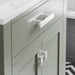 Water Creation Madison 30" Single Sink Carrara White Marble Countertop Vanity in Glacial Green with Classic Faucet