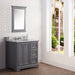 Water Creation Derby 36 Inch Wide Cashmere Grey Single Sink Carrara Marble Bathroom Vanity With Matching Mirror And Faucet s From The Derby Collection DE36CW01CG-B24BX0901