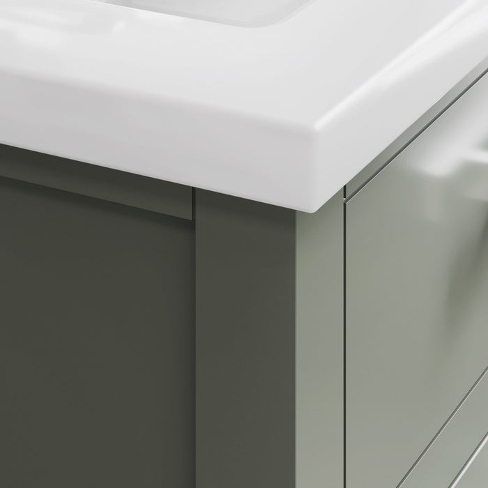 Water Creation Myra 24" Integrated Ceramic Sink Top Vanity in Glacial Green with Modern Single Faucet