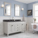Water Creation Potenza Potenza 60"" Bathroom Vanity in Earl Grey with Blue Limestone Top with Faucet and Small Mirror PO60BL03EG-R21BX0903