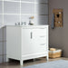 Water Creation Elizabeth Elizabeth 36-Inch Single Sink Carrara White Marble Vanity In Pure White EL36CW01PW-000000000