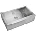 Water Creation 36 Inch X 22 Inch Zero Radius Single Bowl Stainless Steel Hand Made Apron Front Kitchen Sink With Drain, Strainer, And Bottom Grid SSSG-AS-3622A-16