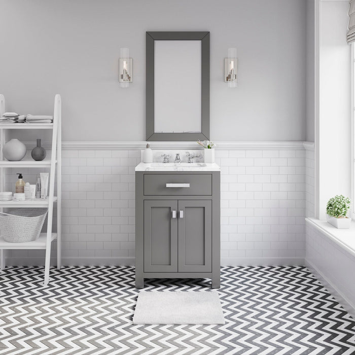 Water Creation Madison 24 Inch Cashmere Grey Single Sink Bathroom Vanity From The Madison Collection MS24CW01CG-000000000