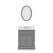Water Creation Derby 30 Inch Cashmere Grey Single Sink Bathroom Vanity With Matching Framed Mirror And Faucet From The Derby Collection DE30CW01CG-O24BX0901