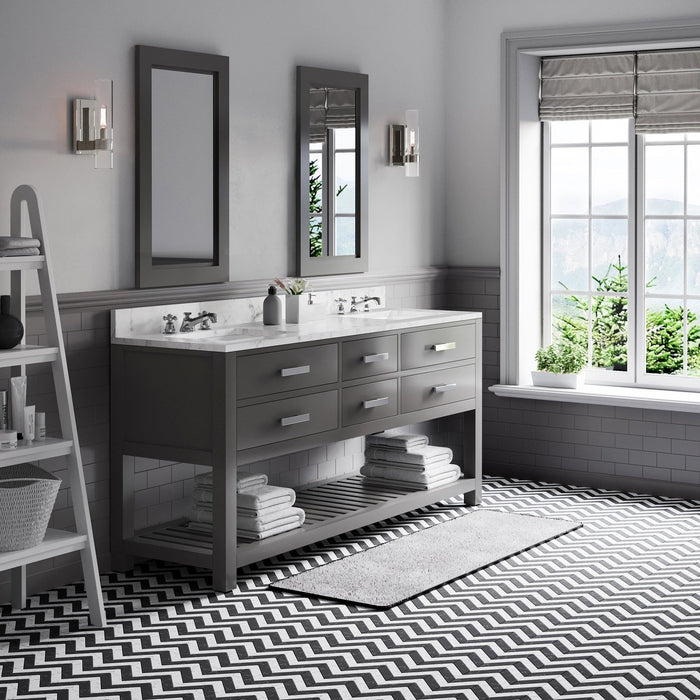 Water Creation Madalyn 72 Inch Cashmere Grey Double Sink Bathroom Vanity With 2 Matching Framed Mirrors From The Madalyn Collection MA72CW01CG-R24000000