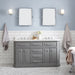 Water Creation Palace 60"" Palace Collection Quartz Carrara Cashmere Grey Bathroom Vanity Set With Hardware in Chrome Finish PA60QZ01CG-000000000