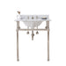 Water Creation Embassy Embassy 30 Inch Wide Single Wash Stand, P-Trap, and Counter Top with Basin included in Polished Nickel PVD Finish EB30C-0500