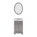 Water Creation Derby 24 Inch Cashmere Grey Single Sink Bathroom Vanity With Matching Framed Mirror And Faucet From The Derby Collection DE24CW01CG-O21BX0901