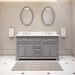 Water Creation Derby 60 Inch Cashmere Grey Double Sink Bathroom Vanity With Matching Framed Mirrors From The Derby Collection DE60CW01CG-O21000000