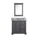 Water Creation Derby 36 Inch Wide Cashmere Grey Single Sink Carrara Marble Bathroom Vanity With Matching Mirror From The Derby Collection DE36CW01CG-B24000000