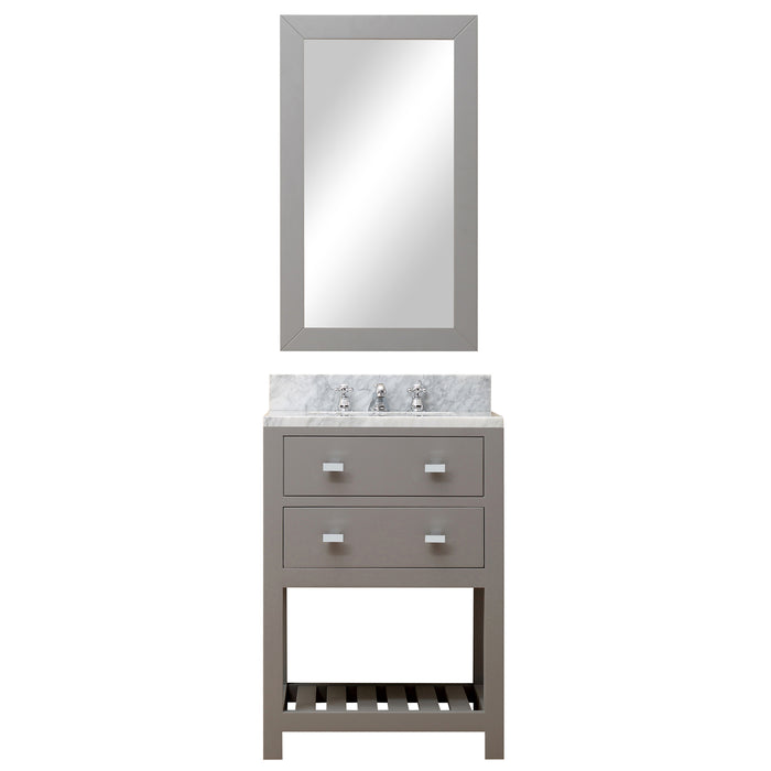 Water Creation Madalyn 24 Inch Cashmere Grey Single Sink Bathroom Vanity With Matching Framed Mirror From The Madalyn Collection MA24CW01CG-R21000000