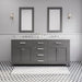 Water Creation Madison 72 Inch Cashmere Grey Double Sink Bathroom Vanity With Faucet From The Madison Collection MS72CW01CG-000BX0901