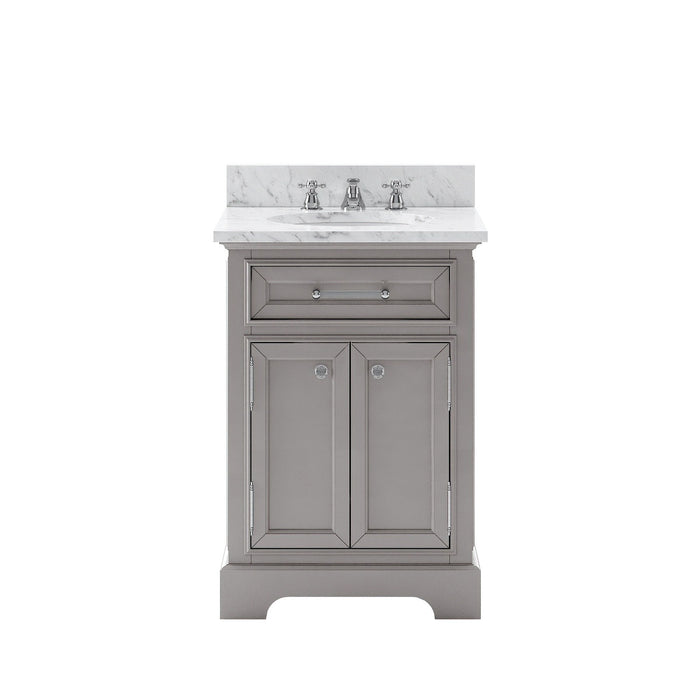 Water Creation Derby 24 Inch Cashmere Grey Single Sink Bathroom Vanity With Faucet From The Derby Collection DE24CW01CG-000BX0901