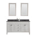 Water Creation Potenza 60 Inch Earl Grey Double Sink Bathroom Vanity With 2 Matching Framed Mirrors From The Potenza Collection PO60BL03EG-R21000000