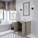 Water Creation Hugo 30" Single Sink Carrara White Marble Countertop Vanity in Grey Oak with Mirror