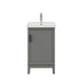 Water Creation Elsa Elsa 20 In. Integrated Ceramic Sink Top Vanity in Cashmere Grey with Modern Single Faucet