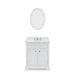 Water Creation Derby 30 Inch Pure White Single Sink Bathroom Vanity With Matching Framed Mirror From The Derby Collection DE30CW01PW-O24000000