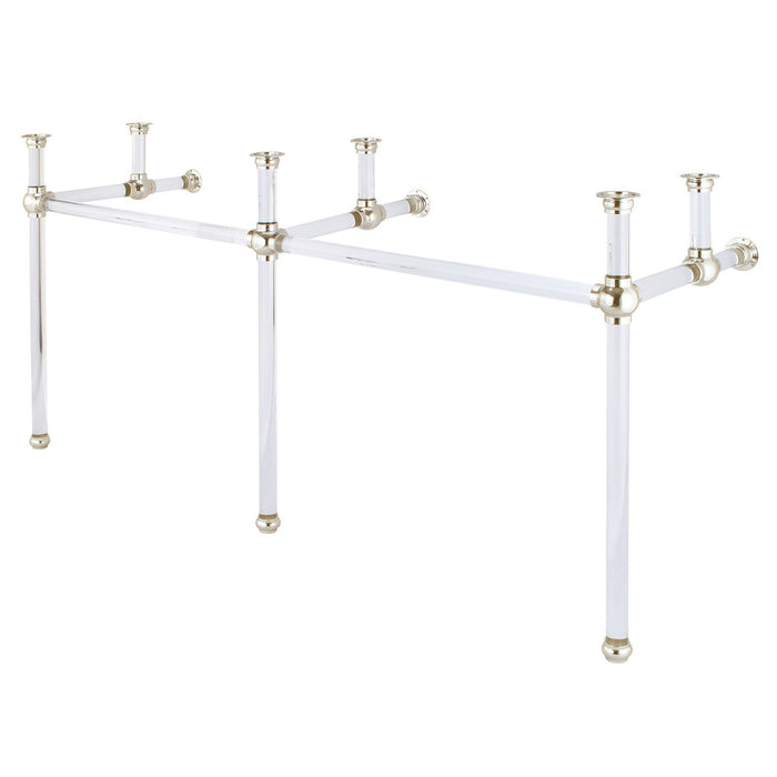 Water Creation Empire Empire 72 Inch Wide Double Wash Stand and P-Trap included in Polished Nickel PVD Finish EP72B-0500