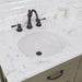Water Creation Aberdeen Aberdeen 72 In. Double Sink Carrara White Marble Countertop Vanity in Grizzle Gray with Hook Faucets and Mirror