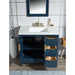 Water Creation Elizabeth Elizabeth 36-Inch Single Sink Carrara White Marble Vanity In Monarch Blue EL36CW06MB-000000000